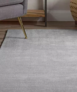 Audrey 1 Addison Rug Viscose Wool 9'X13' Indoor Hand Solid Loomed Silver -RugHub Shop silver addison rugs area rugs hdau1si9x13 a0 1000