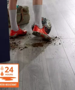 Trafficmaster Flooring Silverton Oak Laminate Wood 8 Mm W T X 7.48 In. (23.69 Sq.Ft/Case) Water Resistant -RugHub Shop silverton oak trafficmaster laminate wood flooring tm5 c3 1000