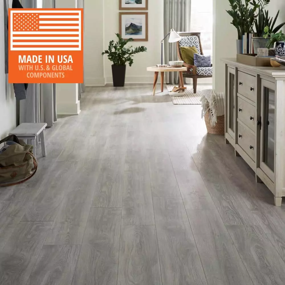 By Trafficmaster Flooring Silverton Oak Wood Laminate (947.6 Sq. Ft./Pallet) 7-1/2 In W Water Resistant 9 By Trafficmaster Flooring Silverton Oak Wood Laminate (947.6 Sq. Ft./Pallet) 7-1/2 In W Water Resistant - Image 7