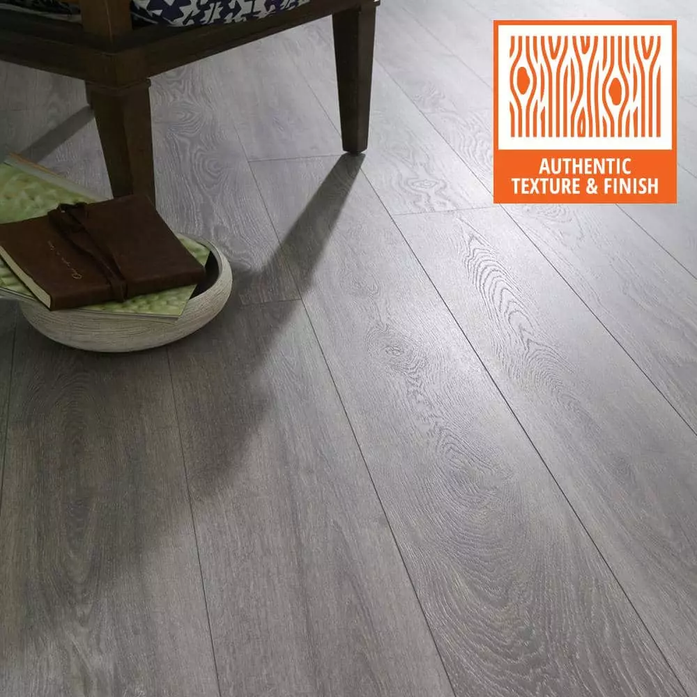 By Trafficmaster Flooring Silverton Oak Wood Laminate (947.6 Sq. Ft./Pallet) 7-1/2 In W Water Resistant 5 By Trafficmaster Flooring Silverton Oak Wood Laminate (947.6 Sq. Ft./Pallet) 7-1/2 In W Water Resistant - Image 3