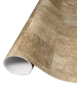 Pro Basic Trafficmaster Slate Flooring Sheet Stone Vinyl 12Ft. Wide X Cut To Length Refined Residential Neutral -RugHub Shop slate neutral trafficmaster vinyl sheet flooring c9770406k536g14 44 1000