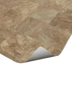 Pro Basic Trafficmaster Slate Flooring Sheet Stone Vinyl 12Ft. Wide X Cut To Length Refined Residential Neutral -RugHub Shop slate neutral trafficmaster vinyl sheet flooring c9770406k536g14 fa 1000