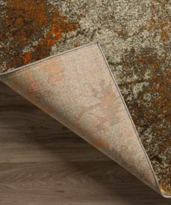 Bach By Addison Rug Rug Tangerine 5 Ft. 60 X 3 In. 1 In. 3 Ft. Area Abstract -RugHub Shop tangerine addison rugs area rugs hdbh60ta3x5 66 1000