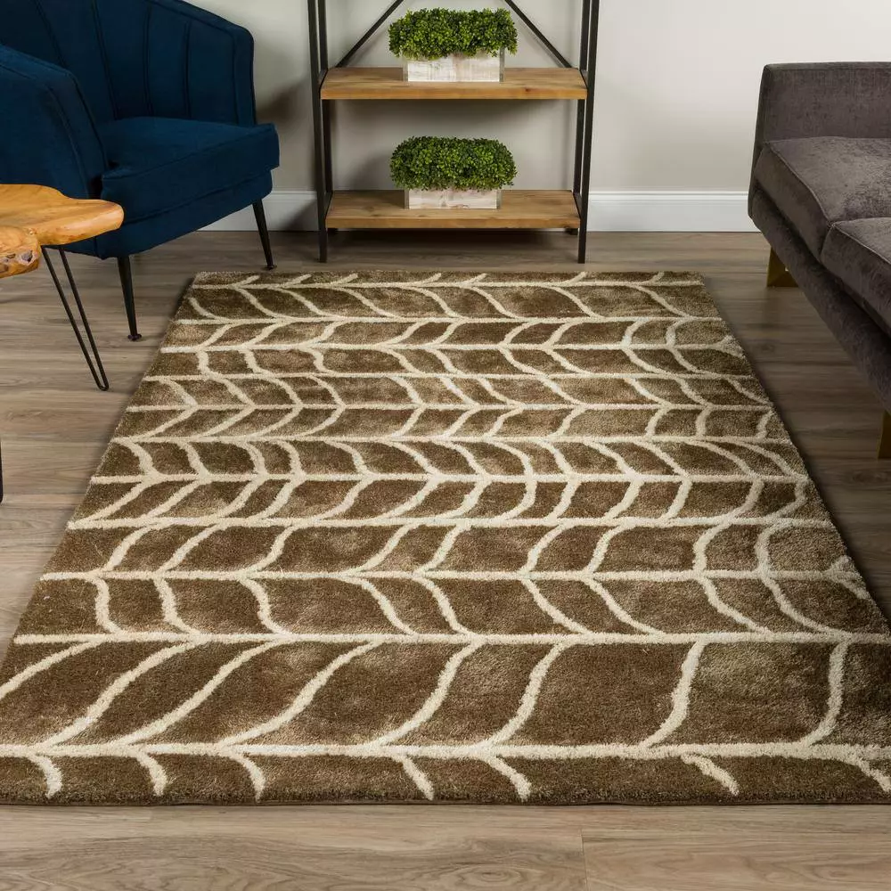 Addison Rug Sarita Rug By 2 Taupe 5 Ft. 6 In. X 7 Ft. Area 5 Addison Rug Sarita Rug By 2 Taupe 5 Ft. 6 In. X 7 Ft. Area - Image 3