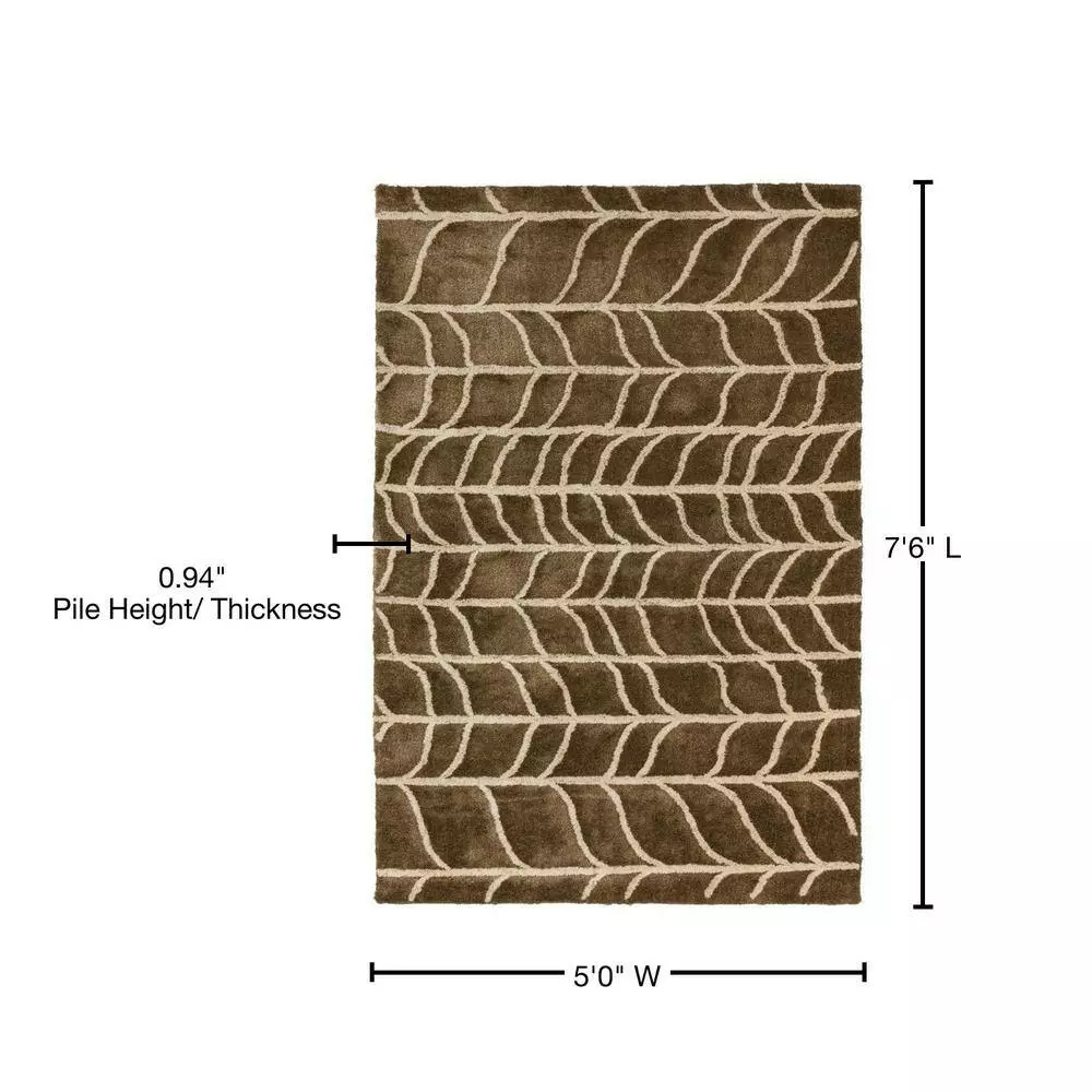 Addison Rug Sarita Rug By 2 Taupe 5 Ft. 6 In. X 7 Ft. Area 8 Addison Rug Sarita Rug By 2 Taupe 5 Ft. 6 In. X 7 Ft. Area - Image 6