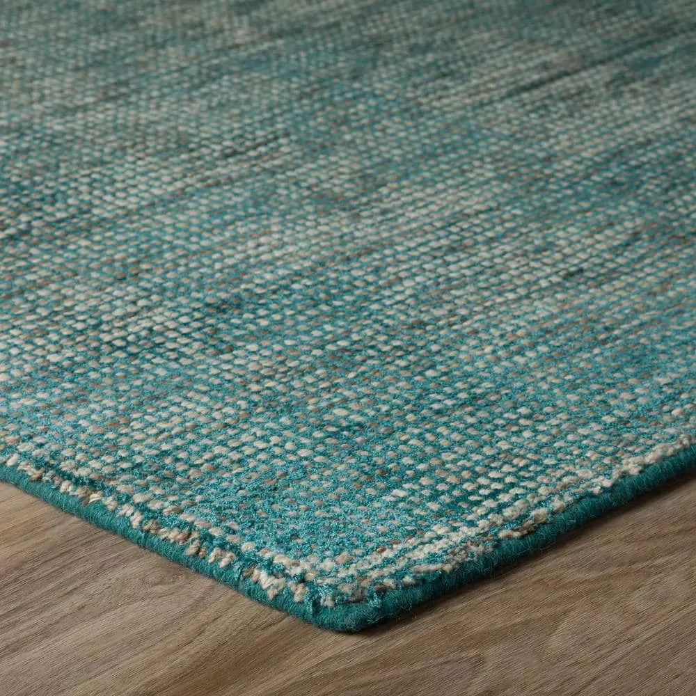 Dexter Runner By Addison Rug 1 Teal Viscose Wool X 6 In. 3 In. 2 Ft. Tonal 7 Ft. Area Indoor Solid 6 Dexter Runner By Addison Rug 1 Teal Viscose Wool X 6 In. 3 In. 2 Ft. Tonal 7 Ft. Area Indoor Solid - Image 4