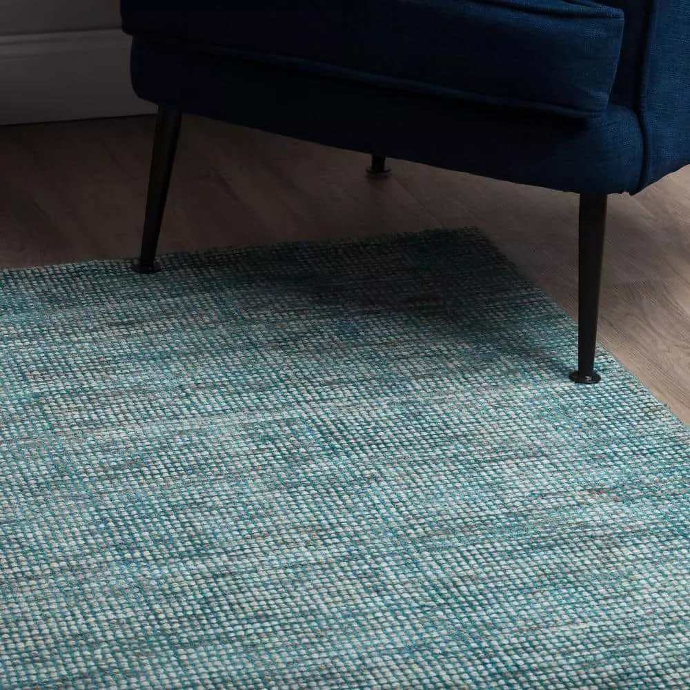 Dexter Runner By Addison Rug 1 Teal Viscose Wool X 6 In. 3 In. 2 Ft. Tonal 7 Ft. Area Indoor Solid 10 Dexter Runner By Addison Rug 1 Teal Viscose Wool X 6 In. 3 In. 2 Ft. Tonal 7 Ft. Area Indoor Solid - Image 8