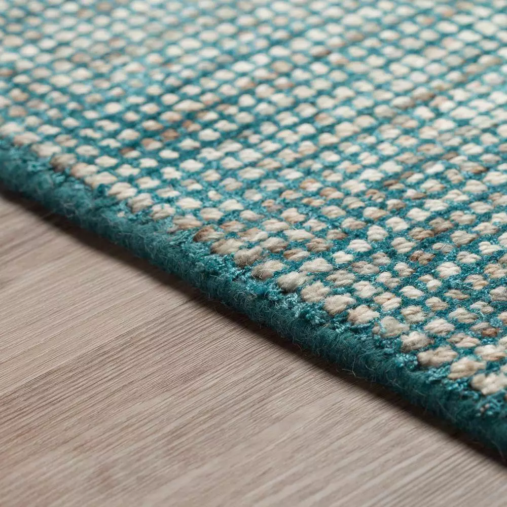 Dexter Runner By Addison Rug 1 Teal Viscose Wool X 6 In. 3 In. 2 Ft. Tonal 7 Ft. Area Indoor Solid 4 Dexter Runner By Addison Rug 1 Teal Viscose Wool X 6 In. 3 In. 2 Ft. Tonal 7 Ft. Area Indoor Solid - Image 2