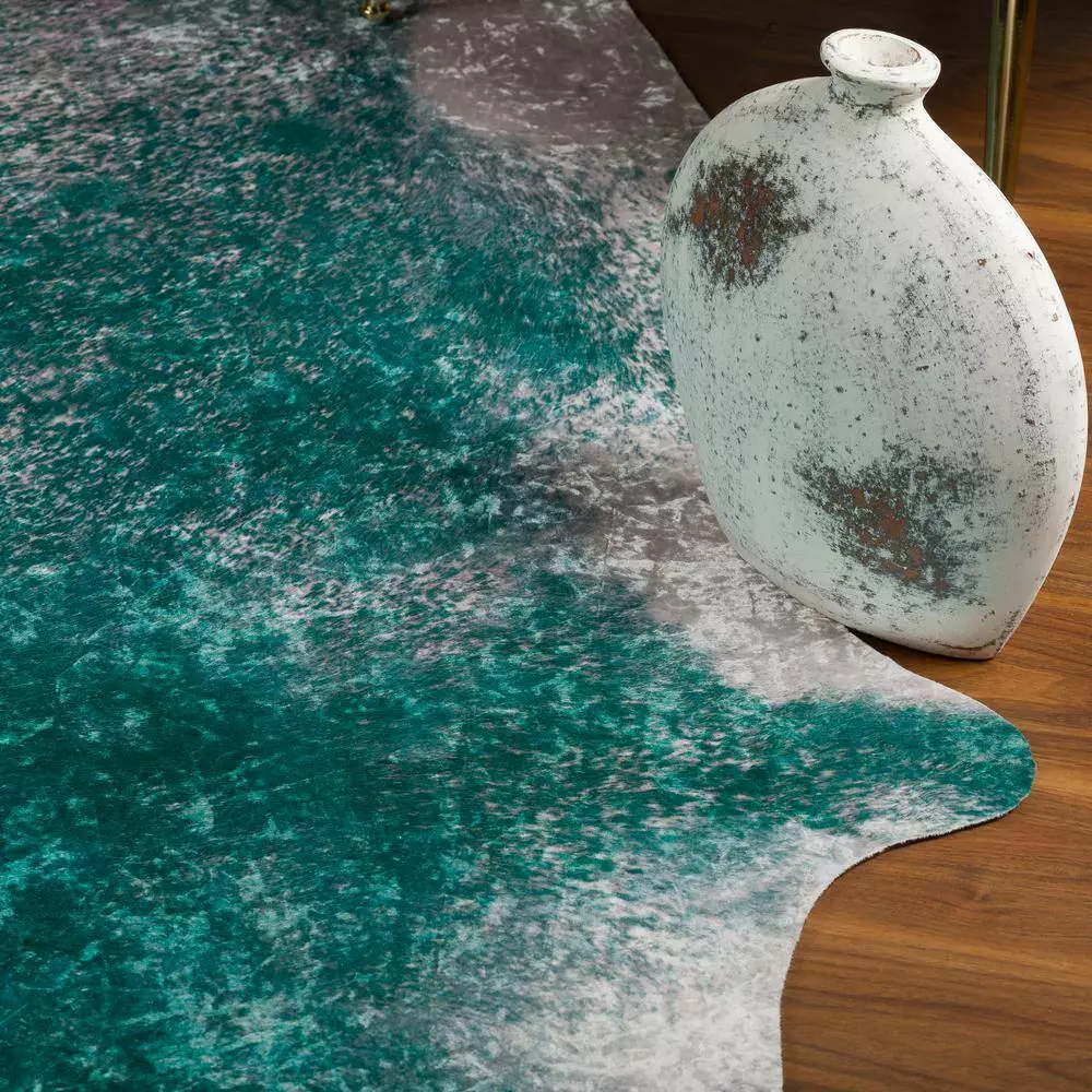 Winston By Addison Rug Rug Faux Hyde 8 Ft. 11 Ft. 10 In. 5 X Area Teal 5 Winston By Addison Rug Rug Faux Hyde 8 Ft. 11 Ft. 10 In. 5 X Area Teal - Image 3