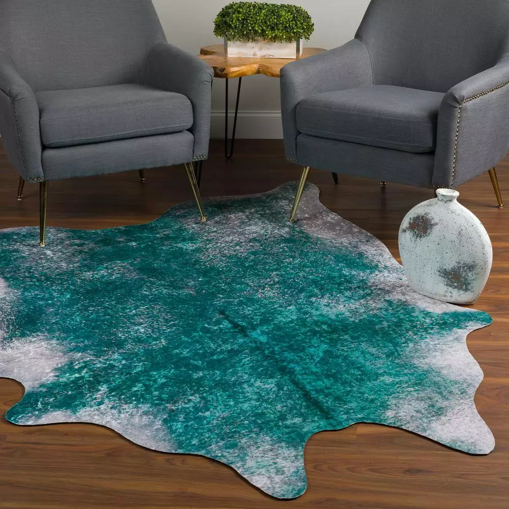 Winston By Addison Rug Rug Faux Hyde 8 Ft. 11 Ft. 10 In. 5 X Area Teal 9 Winston By Addison Rug Rug Faux Hyde 8 Ft. 11 Ft. 10 In. 5 X Area Teal - Image 7