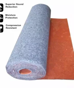 By Trafficmaster Flooring Underlayment Vapor Barrier Laminate 1/8 In. 33.34 Ft. X 100 Sq. Ft. 3 Ft. Attached Acoustical -RugHub Shop trafficmaster underlayment qw100n1hd fa 1000