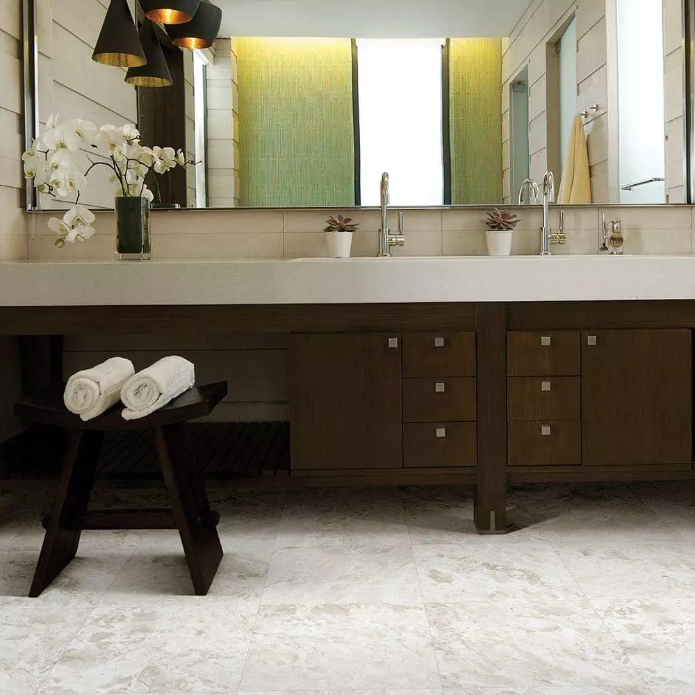 Trafficmaster Sheet Flooring Marble Vinyl Cut To Length 12Ft. Wide X Residential White 4 Trafficmaster Sheet Flooring Marble Vinyl Cut To Length 12Ft. Wide X Residential White - Image 2