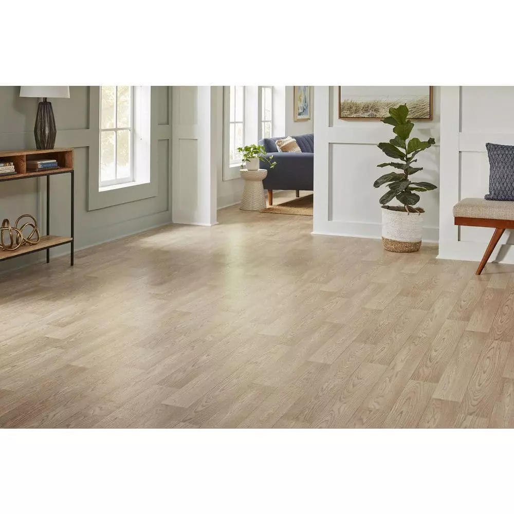 Trafficmaster Sheet Flooring White Oak Vinyl 12 Ft. Wide Residential Cut To Length 4 Trafficmaster Sheet Flooring White Oak Vinyl 12 Ft. Wide Residential Cut To Length - Image 2