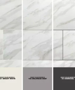 Trafficmaster Tile Stratum Ceramic Matte 24 In. (16 Sq. Ft./Case) 12 In. X Wall Floor Stone Look 17 Trafficmaster Tile Stratum Ceramic Matte 24 In. (16 Sq. Ft./Case) 12 In. X Wall Floor Stone Look -RugHub Shop white trafficmaster ceramic tile nhdstr1224 a0 1000