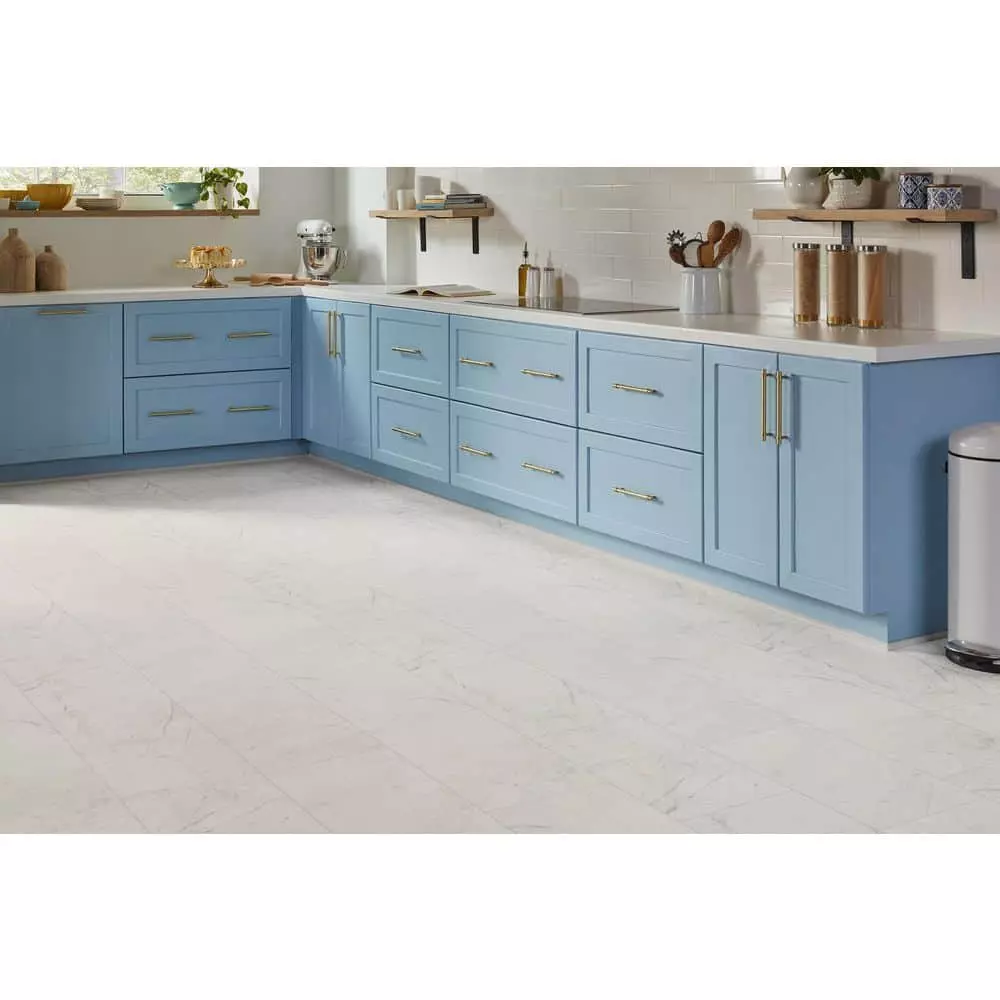 Trafficmaster Sheet Flooring Vinyl 12 Ft. Wide X Residential Cut To Length White Emerson 4 Trafficmaster Sheet Flooring Vinyl 12 Ft. Wide X Residential Cut To Length White Emerson - Image 2